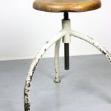 Vintage Industrial Adjustable Swivel Stools, Set of 3