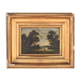 Huile sur panneau Paysage