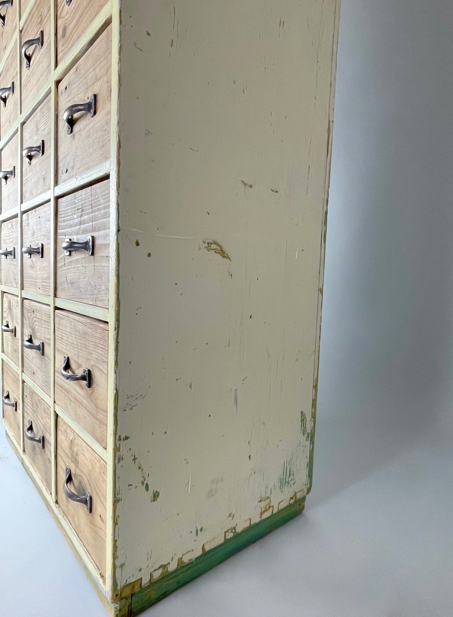 Vintage Industrial Wooden Filling Cabinet, 1940's