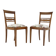Pair of 1950s Czechoslovakian Refurbished Walnut Side Chairs in Floral Fabr