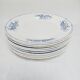 Set of 10 dessert plates, Saint-Amand, iron land, blue flowers