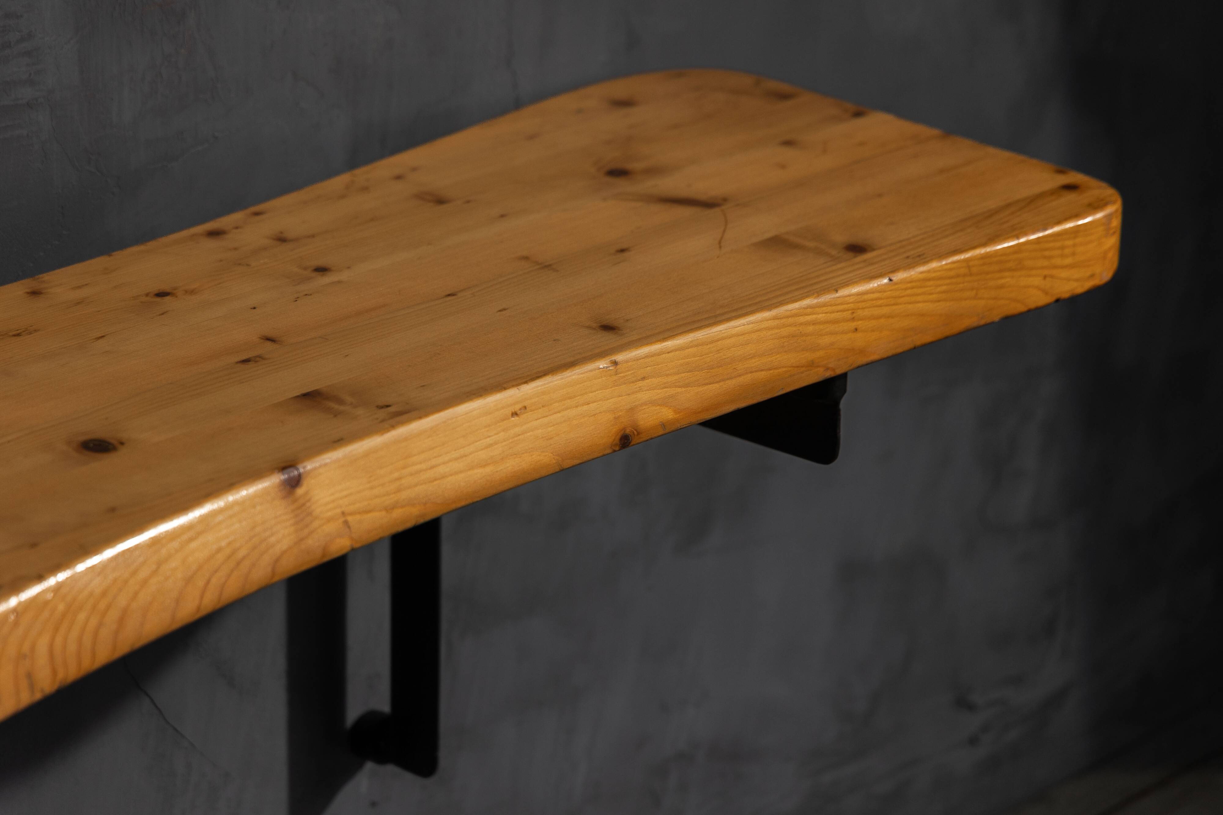 Wall-mounted console table by Charlotte Perriand, France, 1950s