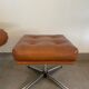 Vintage reclining lounge chair and footrest