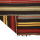 Grand Turkish Kilim Yuruk Vintage Stripe 220x335 cm Red Yellow Beige
