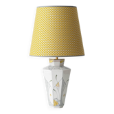 Vintage Art Deco Table Lamp by Royal Delft, Hand-Painted Ceramic