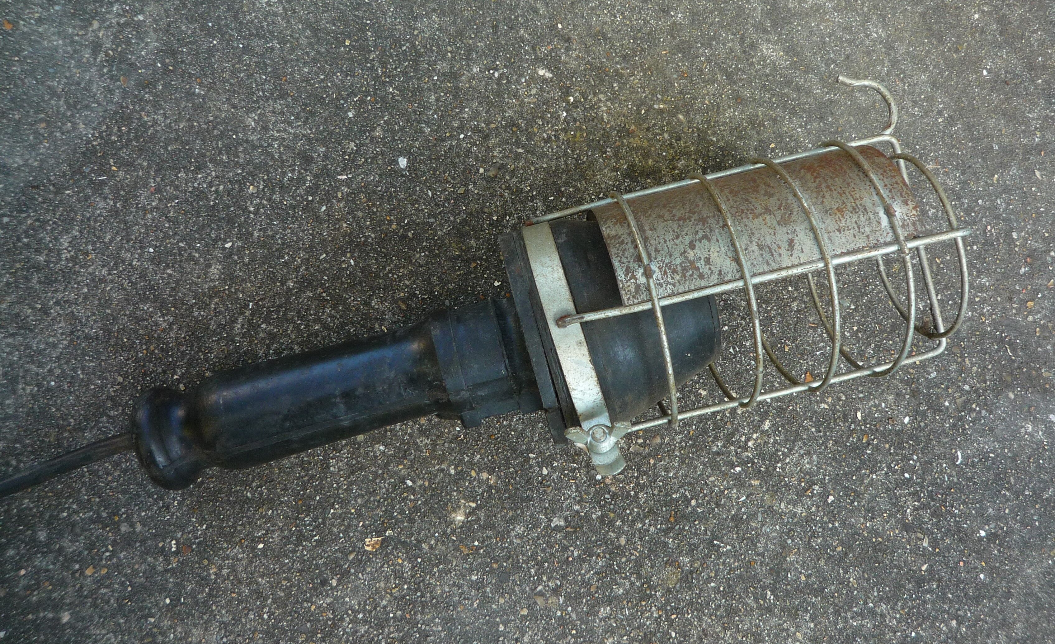 Industrial workshop walking lamp, vintage 1960s