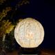 Vintage Art Deco globe table lamp in yellow Clichy glass.