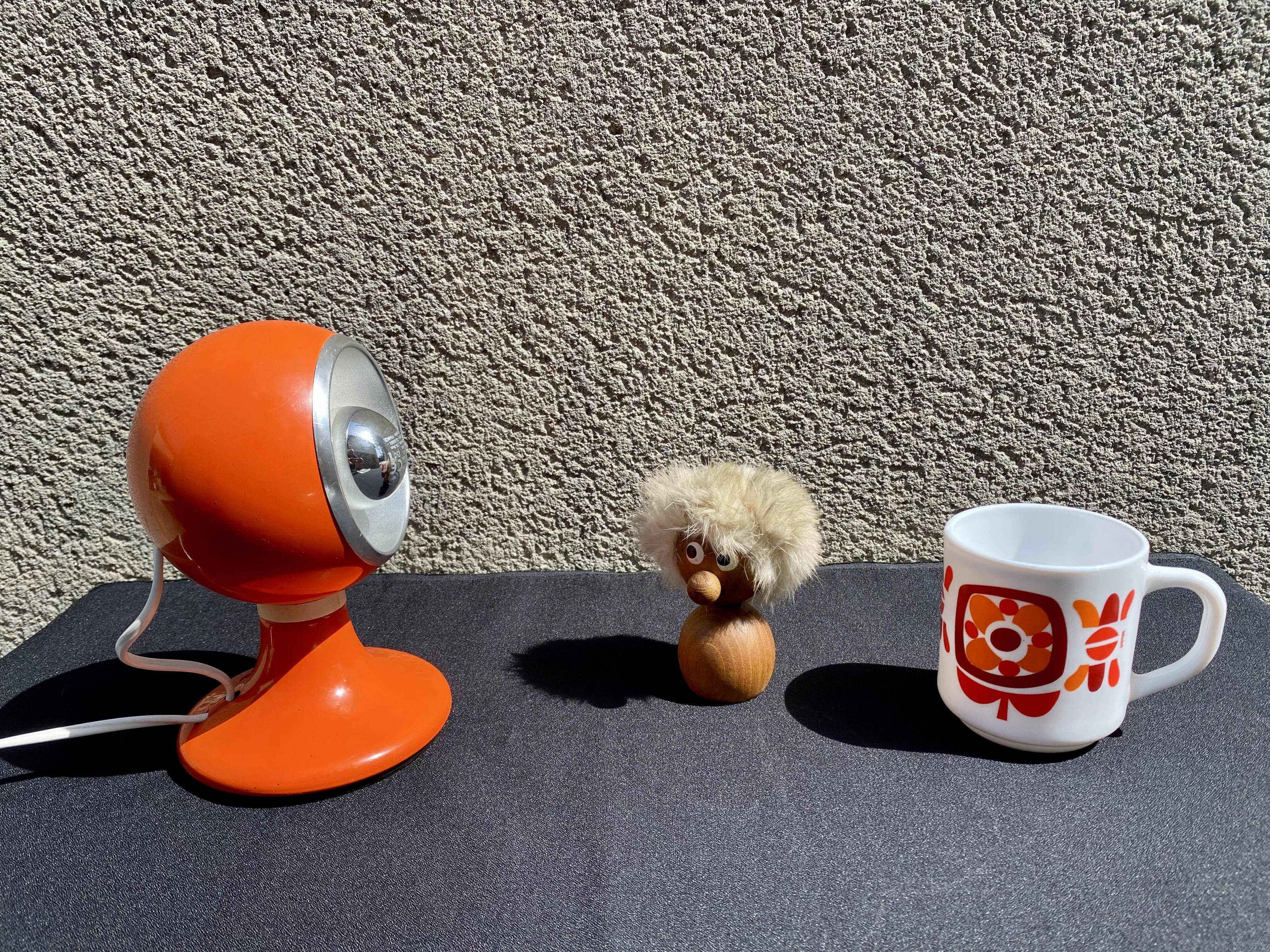 Magnetic eyeball lamp Luci italy vintage design 70s original
