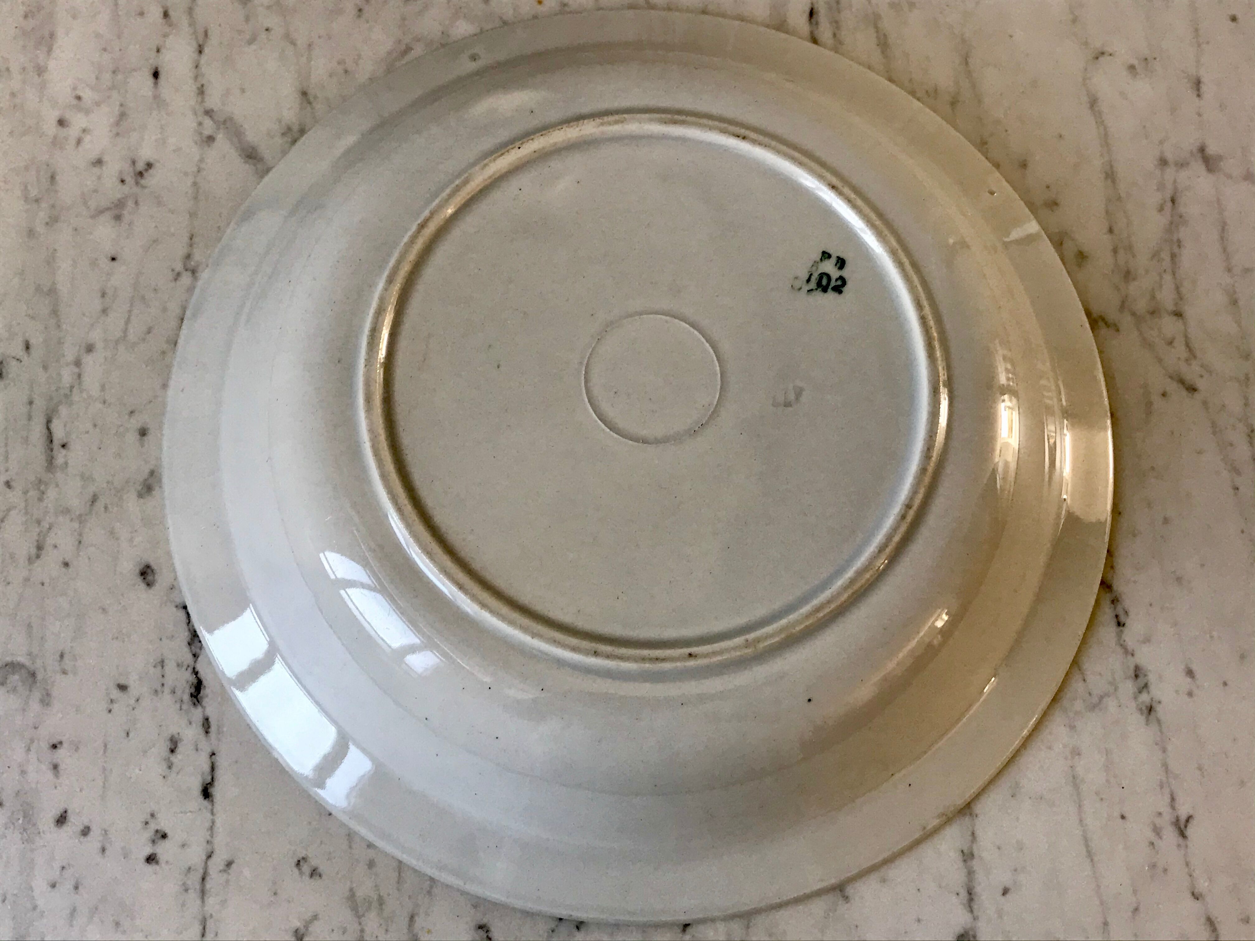 Plat creux badonviller à fleurs années 30
