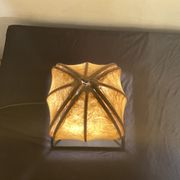 Ottoman lamp made of natural material
