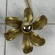 Vintage set of two messing flower wall lamps