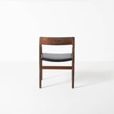 Armchair in rosewood and black leather, by J. Norgaard, Denmark, 1960s