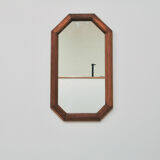 vintage rectangular wooden octagon mirror