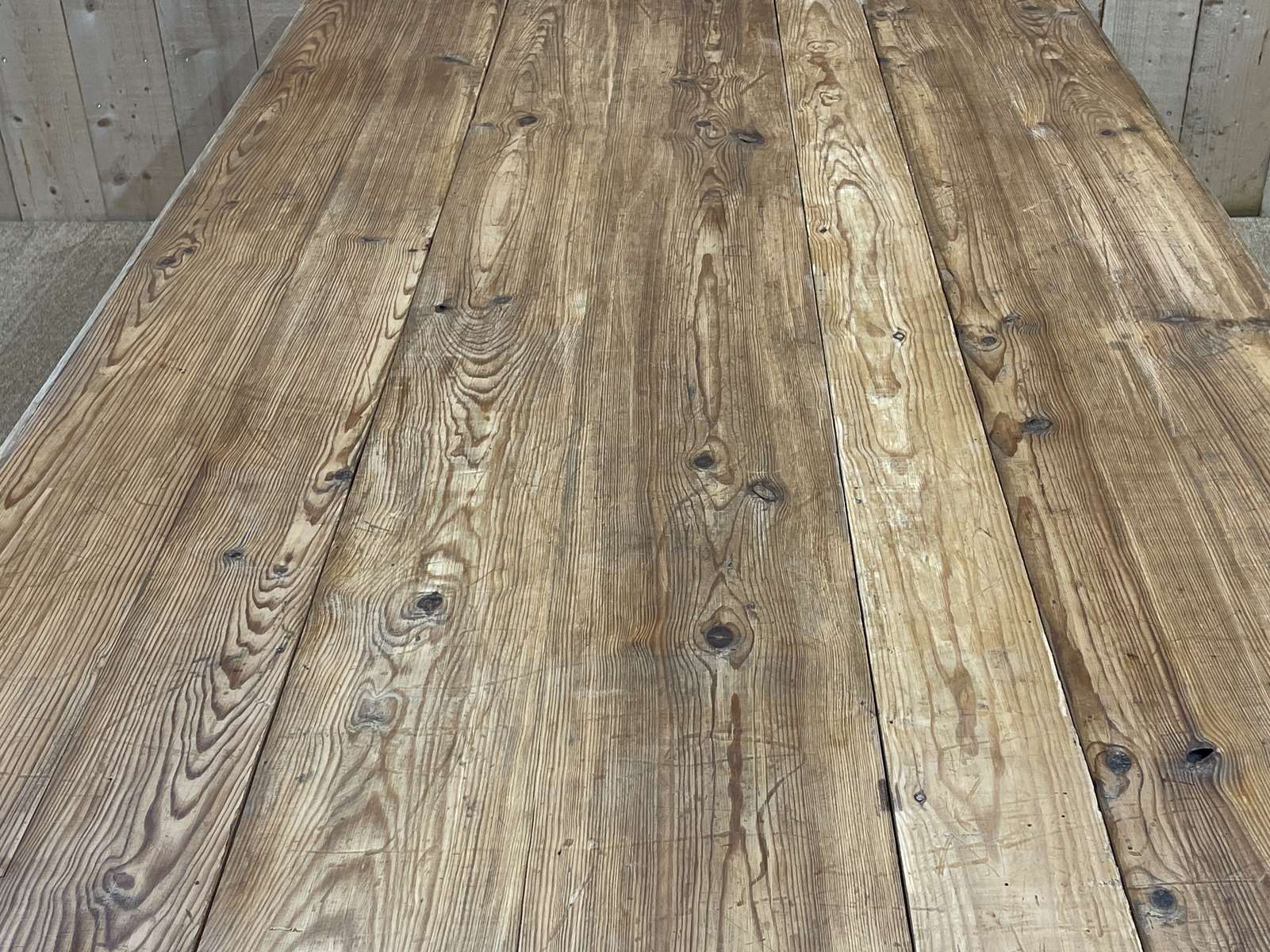 Large 1930s pitch pine coffee table