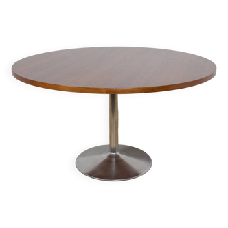 Table à manger ronde Mid-Century en teck, 1970s