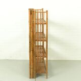 Bamboo Folding Campaign Shelves, France 1920s