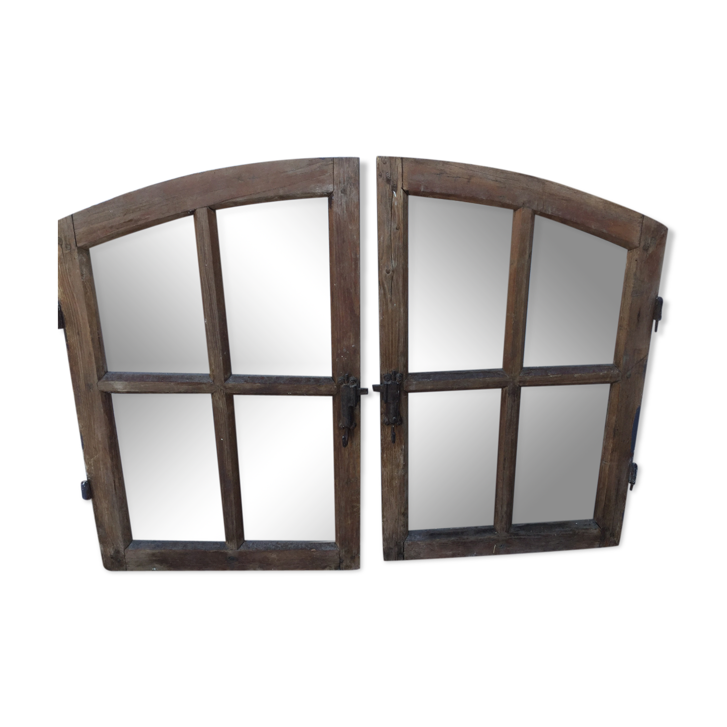 Old arched oak windows