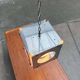 Metal and glass pendant lamp Cubo in Italian Space Age style from the mid-century by Tronconi, 1960s.
