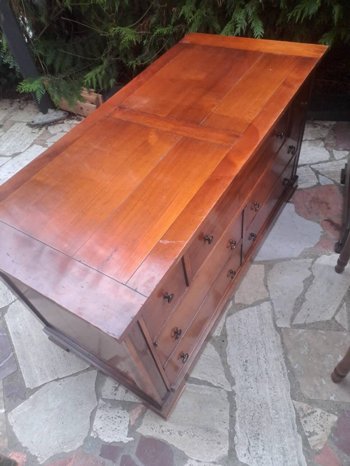 Commode Roche bobois en bois massif patine