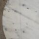 Table bistro marble top cast iron foot