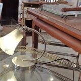 Art Deco metal lamp chrome and glass