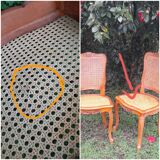 4 chairs channes Louis XV style 50s