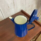 Blue enamelled coffee maker