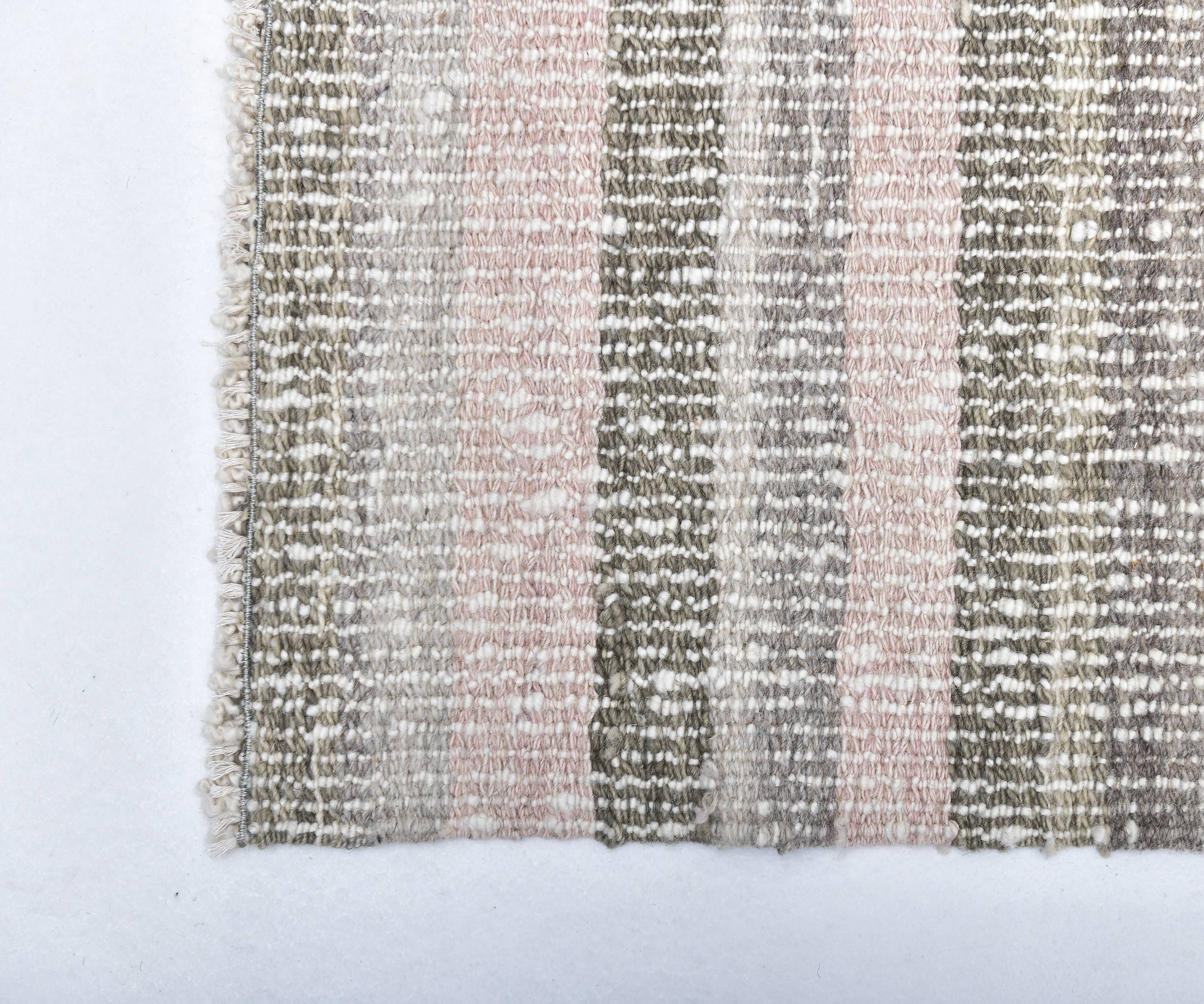 Pastel pink kilim rug, 325x217 cm wool kilim rug, large kilim carpet