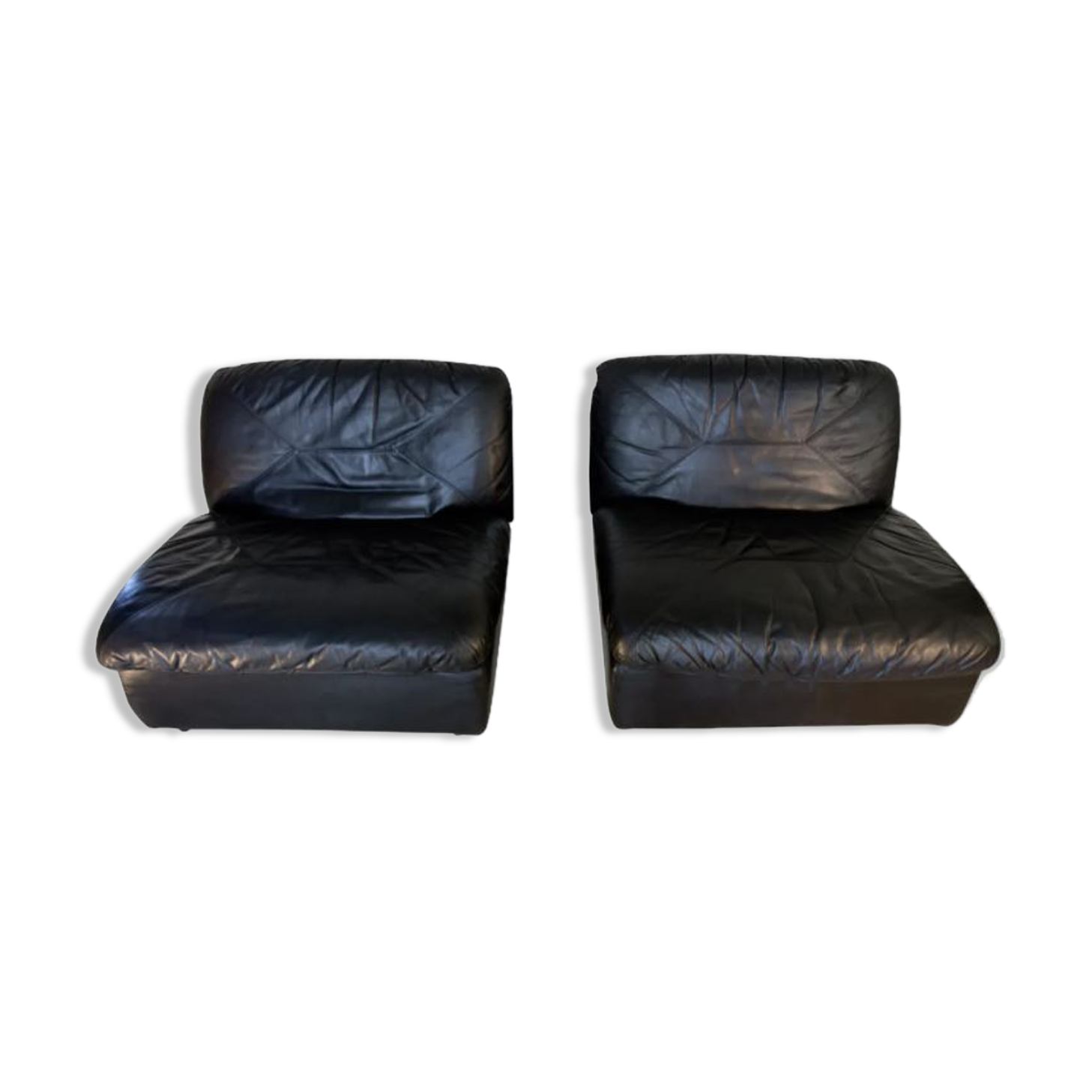 Pair of leather heaters Ligne Roset 1980