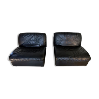 Pair of leather heaters Ligne Roset 1980