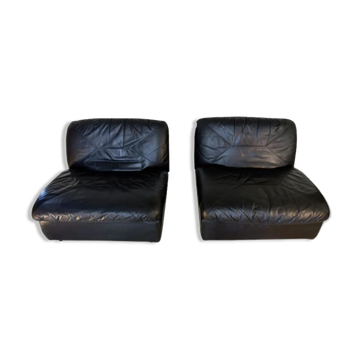 Pair of leather heaters Ligne Roset 1980