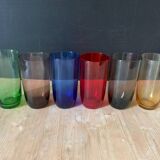 6 multi-colored glasses