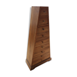 Column 9 drawers pyramid shape solid teak