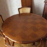 Louis Philippe-style cherry table with 4 chairs