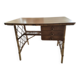 Louis Sognot rattan and bamboo desk