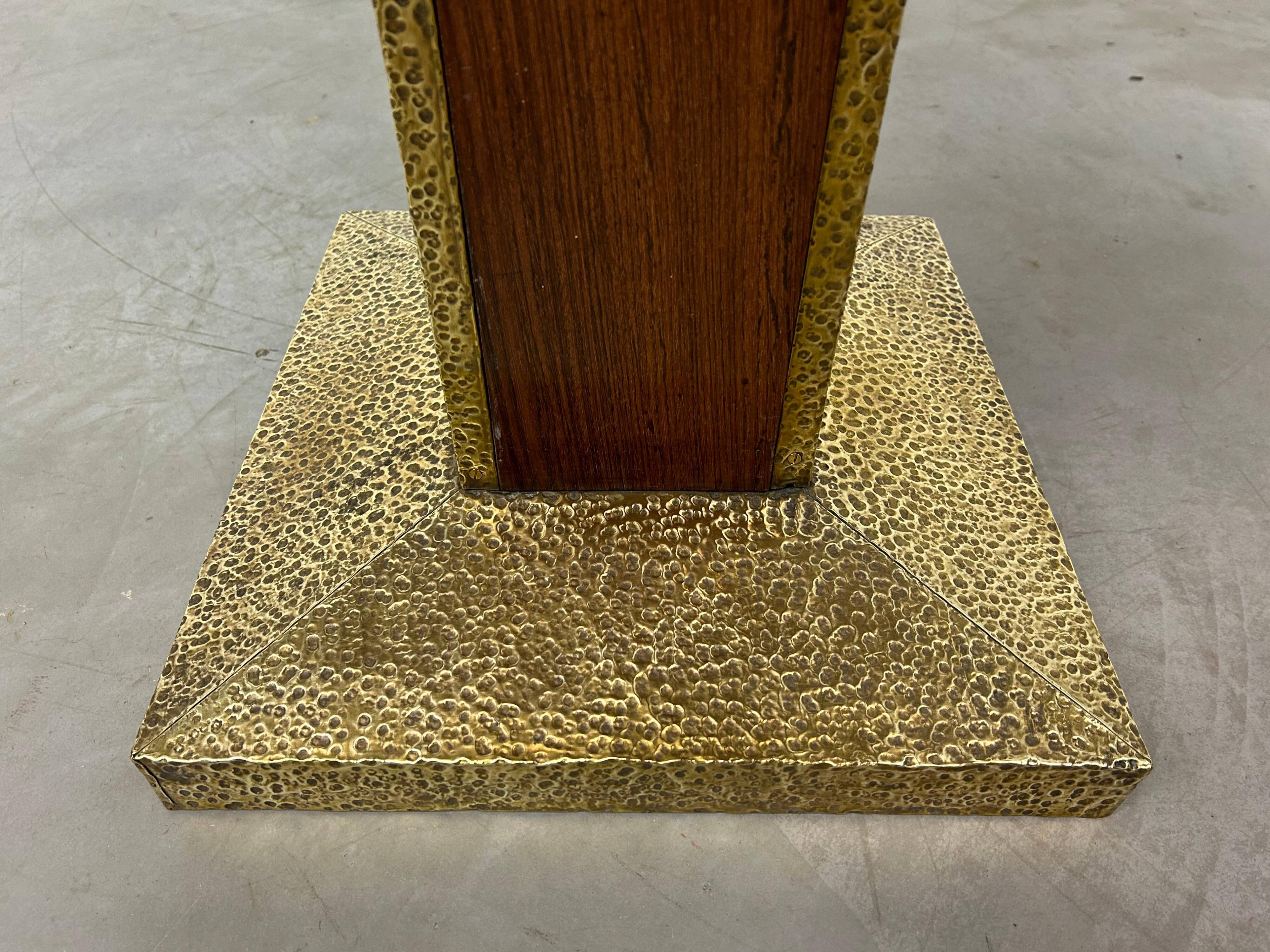 Jugendstil coffee table with hammered decoration.