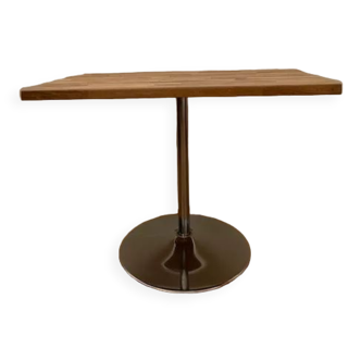 Custom table with metal central leg, tulip table type 70s