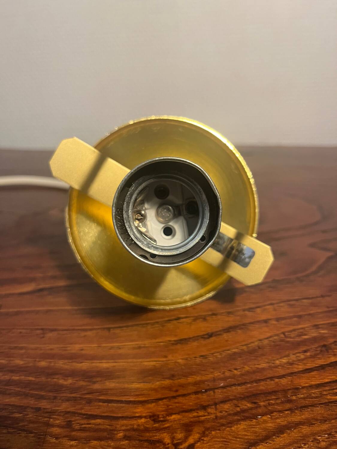 Pascot opaline globe pendant light, gold canopy