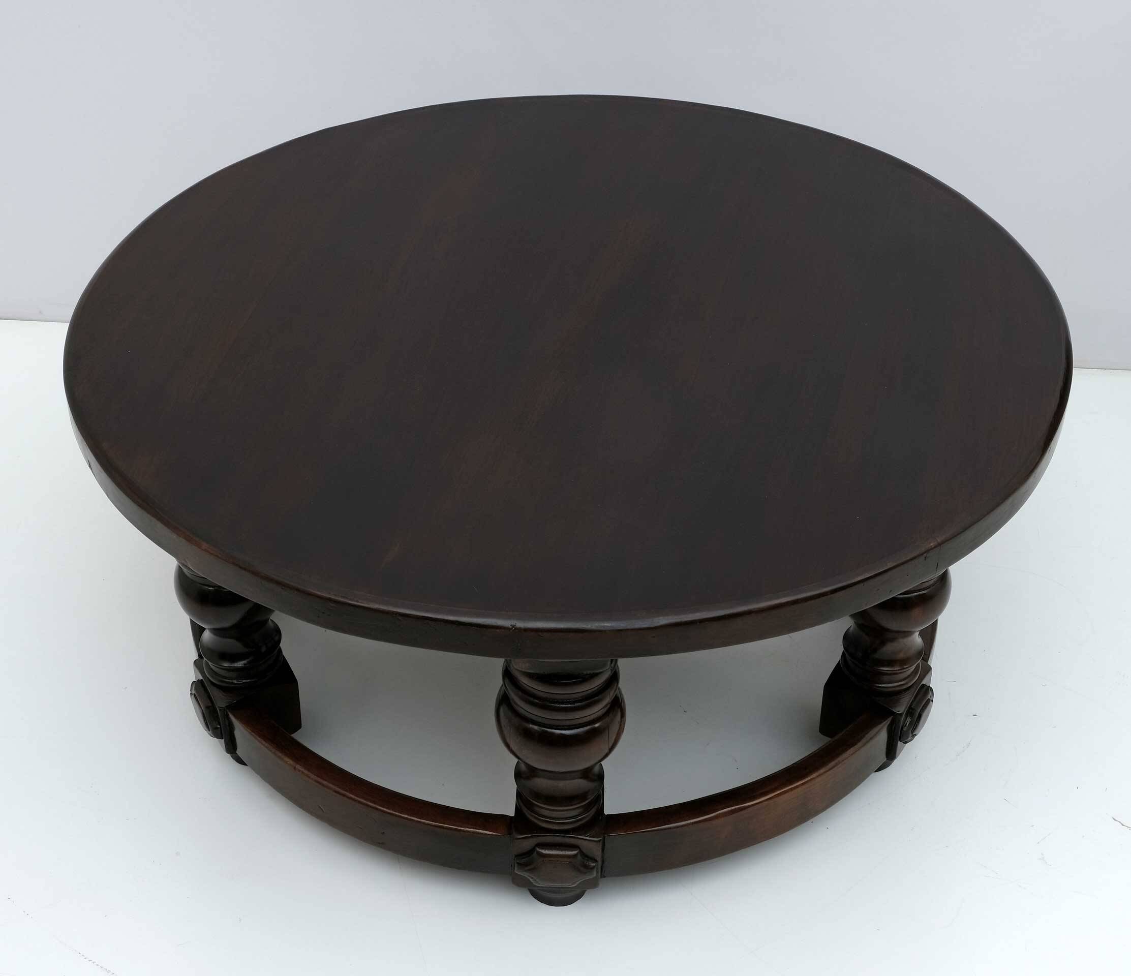 20th Century Louis XIII Style Walnut Coffee Table