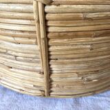 Rattan and brass basket 34 cm