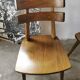Set de 6 chaises tout bois 1960