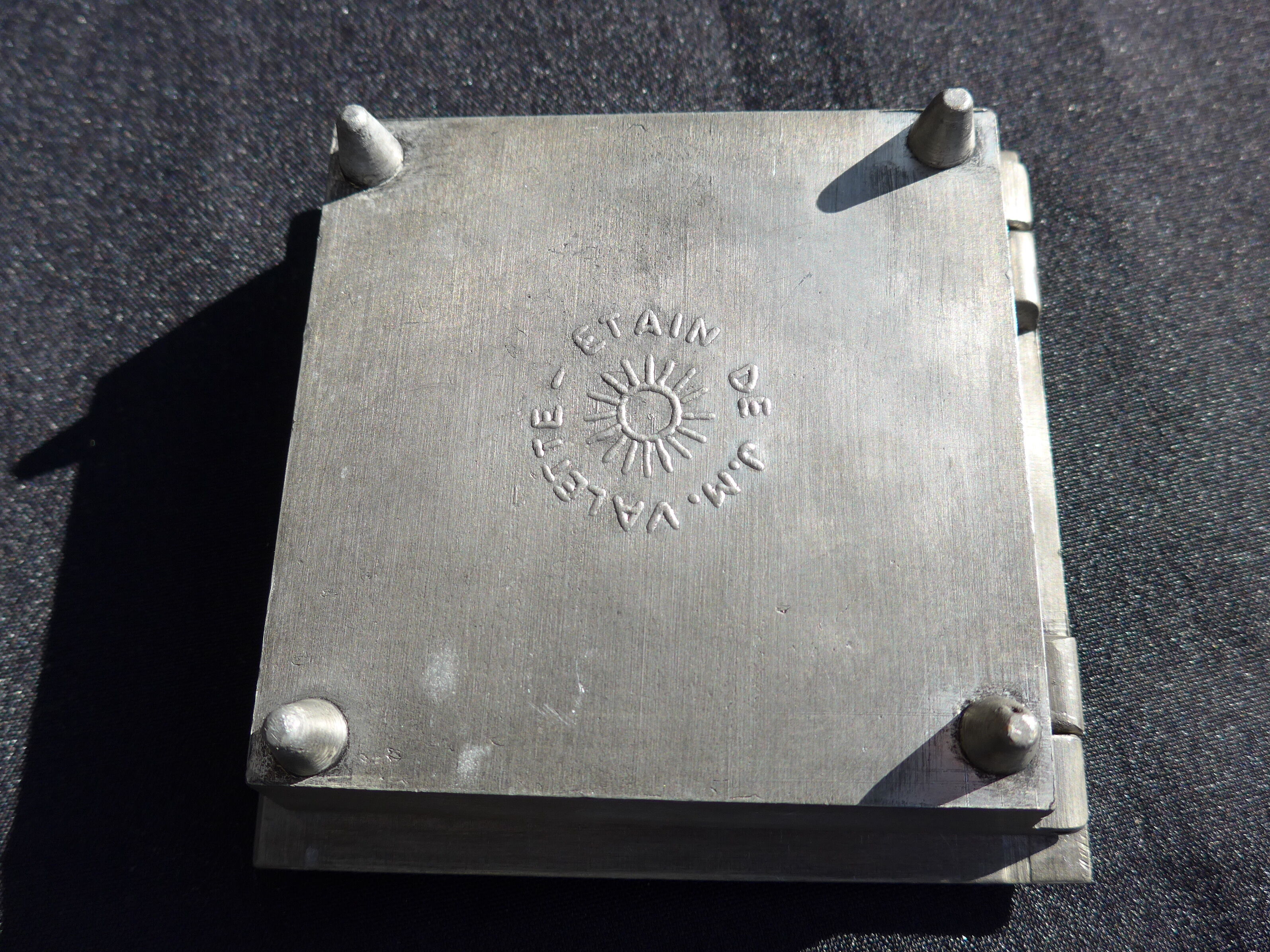 tin box signed J.M Valletta