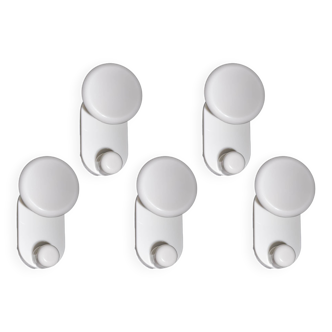 Lot de 5 cintres blancs nos par carlo bartoli pour con & con