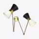Double articulated wall lamp design 1950