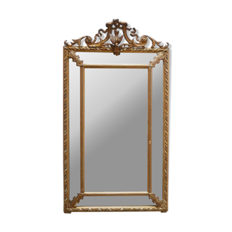 Old Napoleon III louis XV style mirror with parecloses 162cm x 90cm