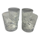 Ensemble de 4 verres à whisky gravés