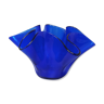 Vase bleu des années 1970 « Fazzoletto » de Dogi en verre de Murano, fabriqué en Italie