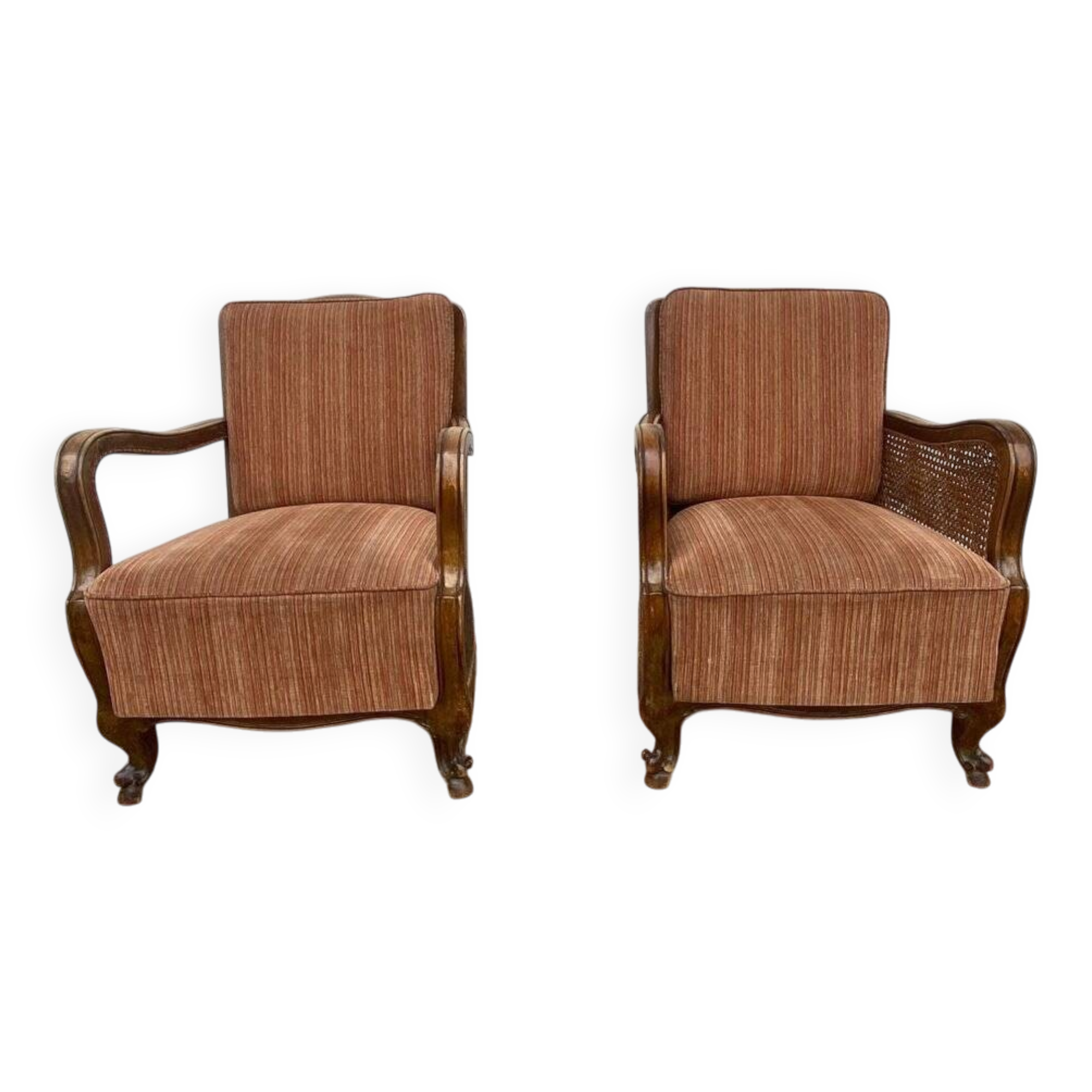 Set of antique Italian lounge chairs, 1920s