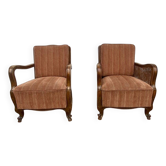 Ensemble de chaises longues italiennes anciennes, années 1920