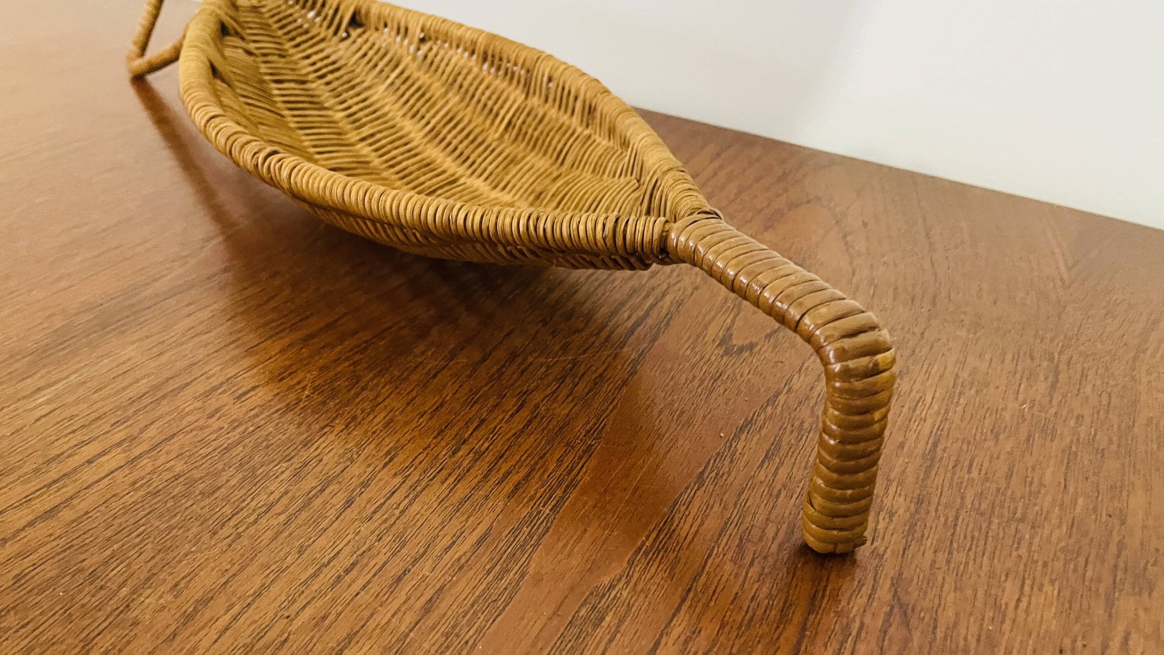 Vintage Danish-style wicker basket